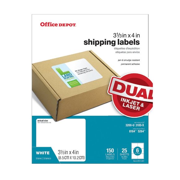 Shipping Labels ( WHITE ) for home or office laser or inkjet 150 labels … - Picture 5 of 5